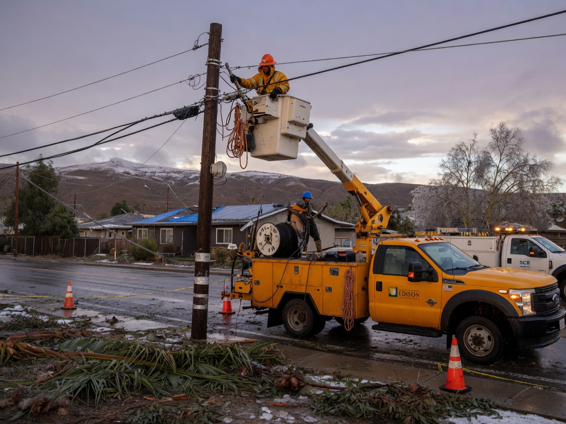 Restoring Power After Winter Storms in the Hemet Valley