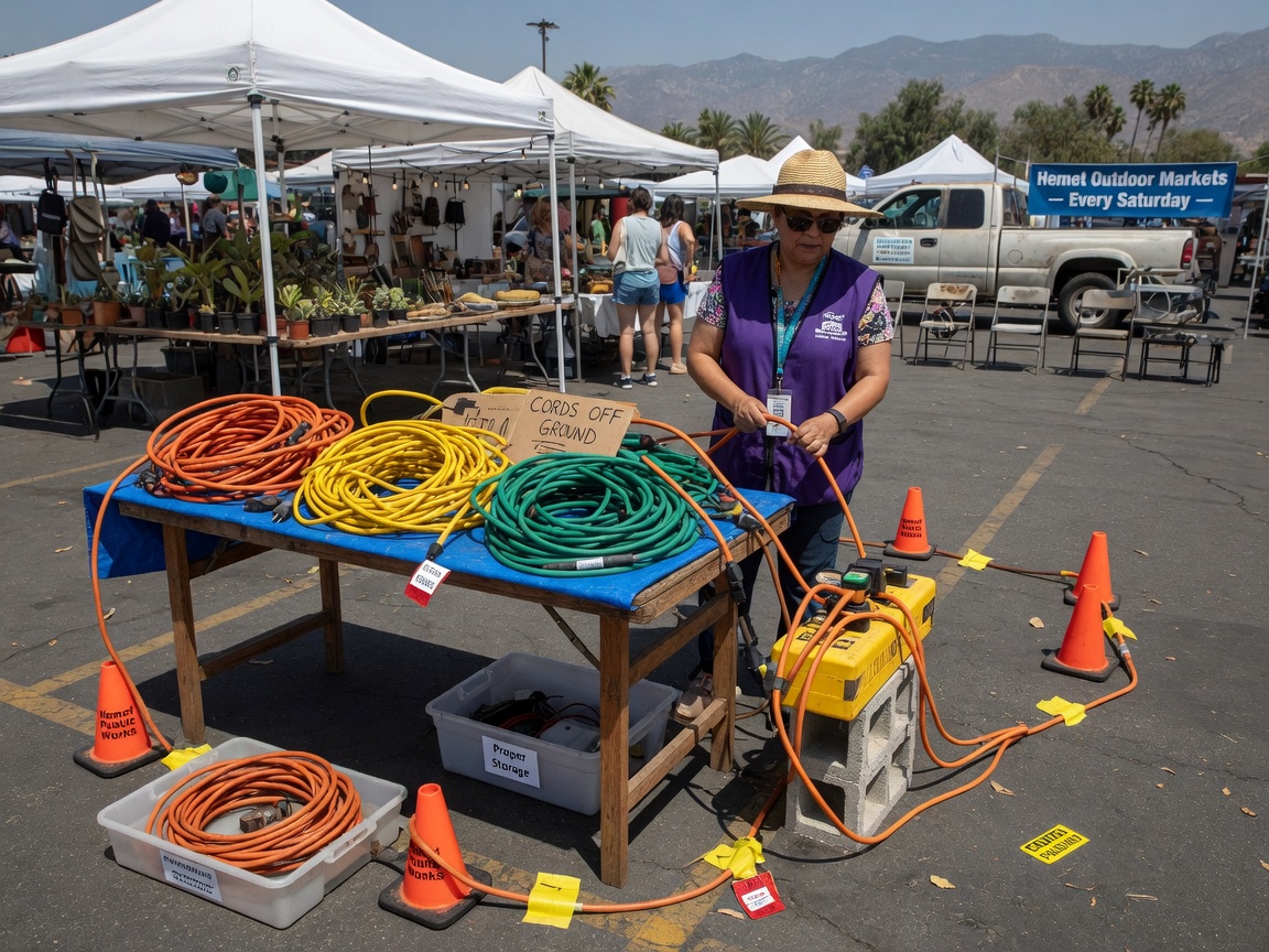 Safe Use of Extension Cords at Hemet Outdoor Markets
